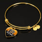 Greatest Love Bible Verse John 15:13 Heart Bangle Stainless Steel or 18k Gold 18-22"-Express Your Love Gifts