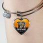 Greatest Love Bible Verse John 15:13 Heart Bangle Stainless Steel or 18k Gold 18-22"-Express Your Love Gifts