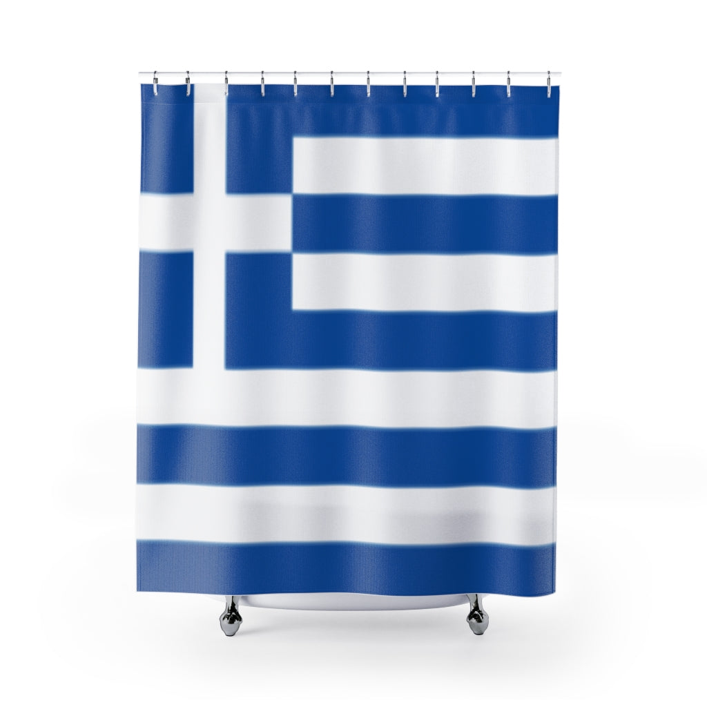 Greece Flag Stylish Design 71" x 74" Elegant Waterproof Shower Curtain for a Spa-like Bathroom Paradise Exceptional Craftsmanship-Express Your Love Gifts