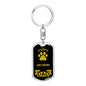 Greyhound Keychain Stainless Steel or 18k Gold-Express Your Love Gifts