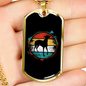 Greyhound Necklace Stainless Steel or 18k Gold Dog Tag 24" Chain-Express Your Love Gifts
