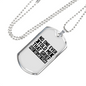 Grief Felt Fear Necklace Stainless Steel or 18k Gold Dog Tag 24" Chain-Express Your Love Gifts