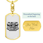 Grisly Experience Hunter'S Keychain Gift Stainless Steel or 18k Gold Dog Tag Keyring-Express Your Love Gifts