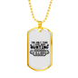 Grisly Experience Hunting Necklace Stainless Steel or 18k Gold Dog Tag 24" Chain-Express Your Love Gifts