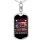 Grump Trucker Swivel Keychain Dog Tag Stainless Steel or 18k Gold-Express Your Love Gifts