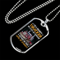 Grumpy Sarcasm Trucker Dog Tag Stainless Steel or 18k Gold 24" Chain-Express Your Love Gifts