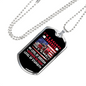 Grumpy Sarcasm Trucker Red Dog Tag Stainless Steel or 18k Gold 24" Chain-Express Your Love Gifts