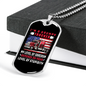 Grumpy Sarcasm Trucker Red Dog Tag Stainless Steel or 18k Gold 24" Chain-Express Your Love Gifts