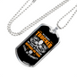 Grumpy Trucker Dog Tag Stainless Steel or 18k Gold 24" Chain-Express Your Love Gifts