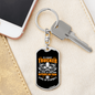 Grumpy Trucker Orange Swivel Keychain Dog Tag Stainless Steel or 18k Gold-Express Your Love Gifts