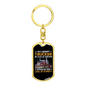 Grumpy Trucker Swivel Keychain Dog Tag Stainless Steel or 18k Gold-Express Your Love Gifts