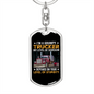 Grumpy Trucker Swivel Keychain Dog Tag Stainless Steel or 18k Gold-Express Your Love Gifts