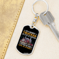 Grumpy Trucker Swivel Keychain Dog Tag Stainless Steel or 18k Gold-Express Your Love Gifts