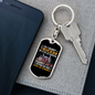 Grumpy Trucker Swivel Keychain Dog Tag Stainless Steel or 18k Gold-Express Your Love Gifts