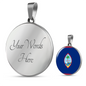 Guam Flag Necklace Circle Pendant Stainless Steel or 18k Gold 18-22"-Express Your Love Gifts