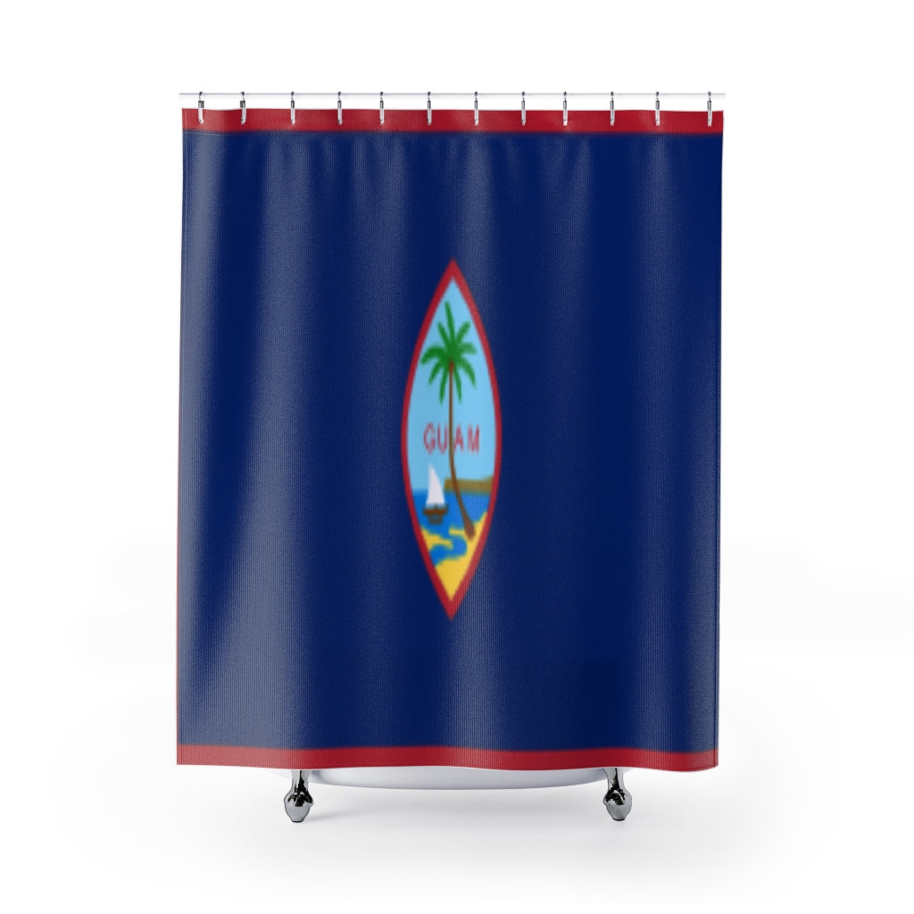 Guam Flag Stylish Design 71" x 74" Elegant Waterproof Shower Curtain for a Spa-like Bathroom Paradise Exceptional Craftsmanship-Express Your Love Gifts