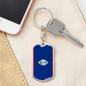 Guam Flag Swivel Keychain Dog Tag Stainless Steel or 18k Gold-Express Your Love Gifts