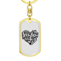 Guard Your Heart Proverbs 4:23 Keychain Stainless Steel or 18k Gold Dog Tag Keyring-Express Your Love Gifts