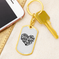 Guard Your Heart Proverbs 4:23 Keychain Stainless Steel or 18k Gold Dog Tag Keyring-Express Your Love Gifts