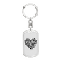 Guard Your Heart Proverbs 4:23 Keychain Stainless Steel or 18k Gold Dog Tag Keyring-Express Your Love Gifts