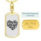 Guard Your Heart Proverbs 4:23 Keychain Stainless Steel or 18k Gold Dog Tag Keyring-Express Your Love Gifts