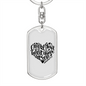 Guard Your Heart Proverbs 4:23 Keychain Stainless Steel or 18k Gold Dog Tag Keyring-Express Your Love Gifts