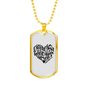 Guard Your Heart Proverbs 4:23 Necklace Stainless Steel or 18k Gold Dog Tag 24" Chain-Express Your Love Gifts