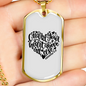 Guard Your Heart Proverbs 4:23 Necklace Stainless Steel or 18k Gold Dog Tag 24" Chain-Express Your Love Gifts