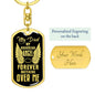 Guardian Angel Dad Dog Tag Pendant Keychain Stainless Steel or 18k Gold-Express Your Love Gifts