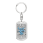 Guardian Angel Protects Always Christian Faith Psalm Swivel Keychain Dog Tag Stainless Steel or 18k Gold-Express Your Love Gifts