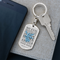 Guardian Angel Protects Always Christian Faith Psalm Swivel Keychain Dog Tag Stainless Steel or 18k Gold-Express Your Love Gifts