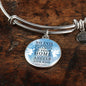 Guardian Angel Psalm 91:10-11 Circle Pendant Bangle Stainless Steel or 18k Gold 18-22"-Express Your Love Gifts