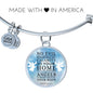 Guardian Angel Psalm 91:10-11 Circle Pendant Bangle Stainless Steel or 18k Gold 18-22"-Express Your Love Gifts