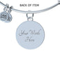 Guardian Angel Psalm 91:10-11 Circle Pendant Bangle Stainless Steel or 18k Gold 18-22"-Express Your Love Gifts