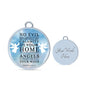 Guardian Angel Psalm 91:10-11 Circle Pendant Bangle Stainless Steel or 18k Gold 18-22"-Express Your Love Gifts