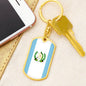 Guatemala Keychain Dog Tag Stainless Steel or 18k Gold-Express Your Love Gifts