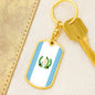 Guatemala Keychain Dog Tag Stainless Steel or 18k Gold-Express Your Love Gifts