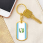 Guatemala Keychain Dog Tag Stainless Steel or 18k Gold-Express Your Love Gifts