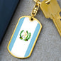 Guatemala Keychain Dog Tag Stainless Steel or 18k Gold-Express Your Love Gifts