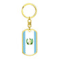 Guatemala Keychain Dog Tag Stainless Steel or 18k Gold-Express Your Love Gifts