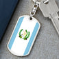 Guatemala Keychain Dog Tag Stainless Steel or 18k Gold-Express Your Love Gifts