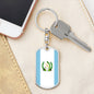 Guatemala Keychain Dog Tag Stainless Steel or 18k Gold-Express Your Love Gifts