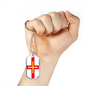 Guernsey Flag Necklace Stainless Steel or 18k Gold Dog Tag 24" Chain-Express Your Love Gifts