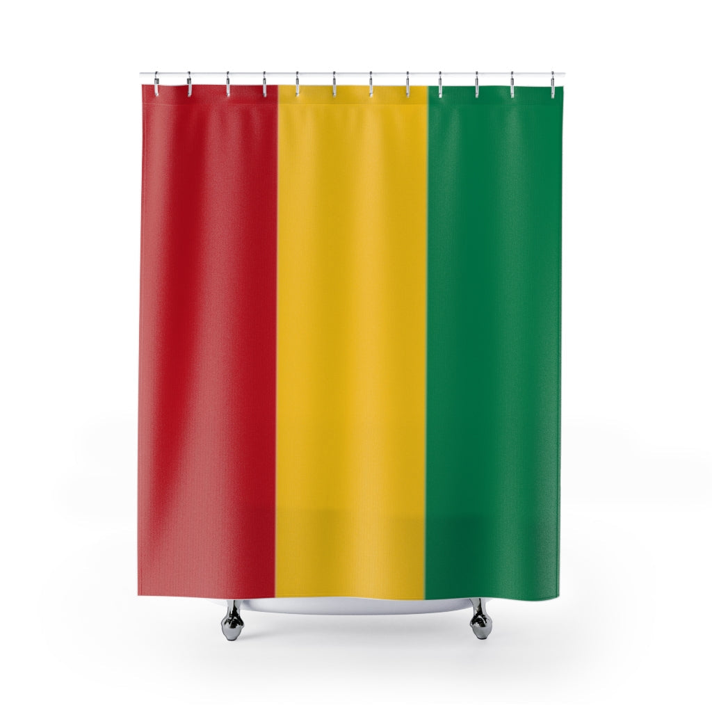 Guinea Flag Stylish Design 71" x 74" Elegant Waterproof Shower Curtain for a Spa-like Bathroom Paradise Exceptional Craftsmanship-Express Your Love Gifts