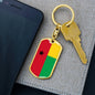Guineabissau Flag Keychain Dog Tag Stainless Steel or 18k Gold-Express Your Love Gifts