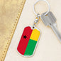 Guineabissau Flag Keychain Dog Tag Stainless Steel or 18k Gold-Express Your Love Gifts
