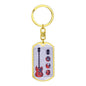 Guitar Gibson Keychain Dog Tag Stainless Steel or 18k Gold-Express Your Love Gifts