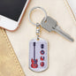 Guitar Gibson Keychain Dog Tag Stainless Steel or 18k Gold-Express Your Love Gifts