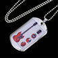 Guitar Gibson Necklace Stainless Steel or 18k Gold Dog Tag 24" Chain-Express Your Love Gifts