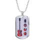 Guitar Gibson Necklace Stainless Steel or 18k Gold Dog Tag 24" Chain-Express Your Love Gifts
